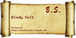 Bledy Solt névjegykártya